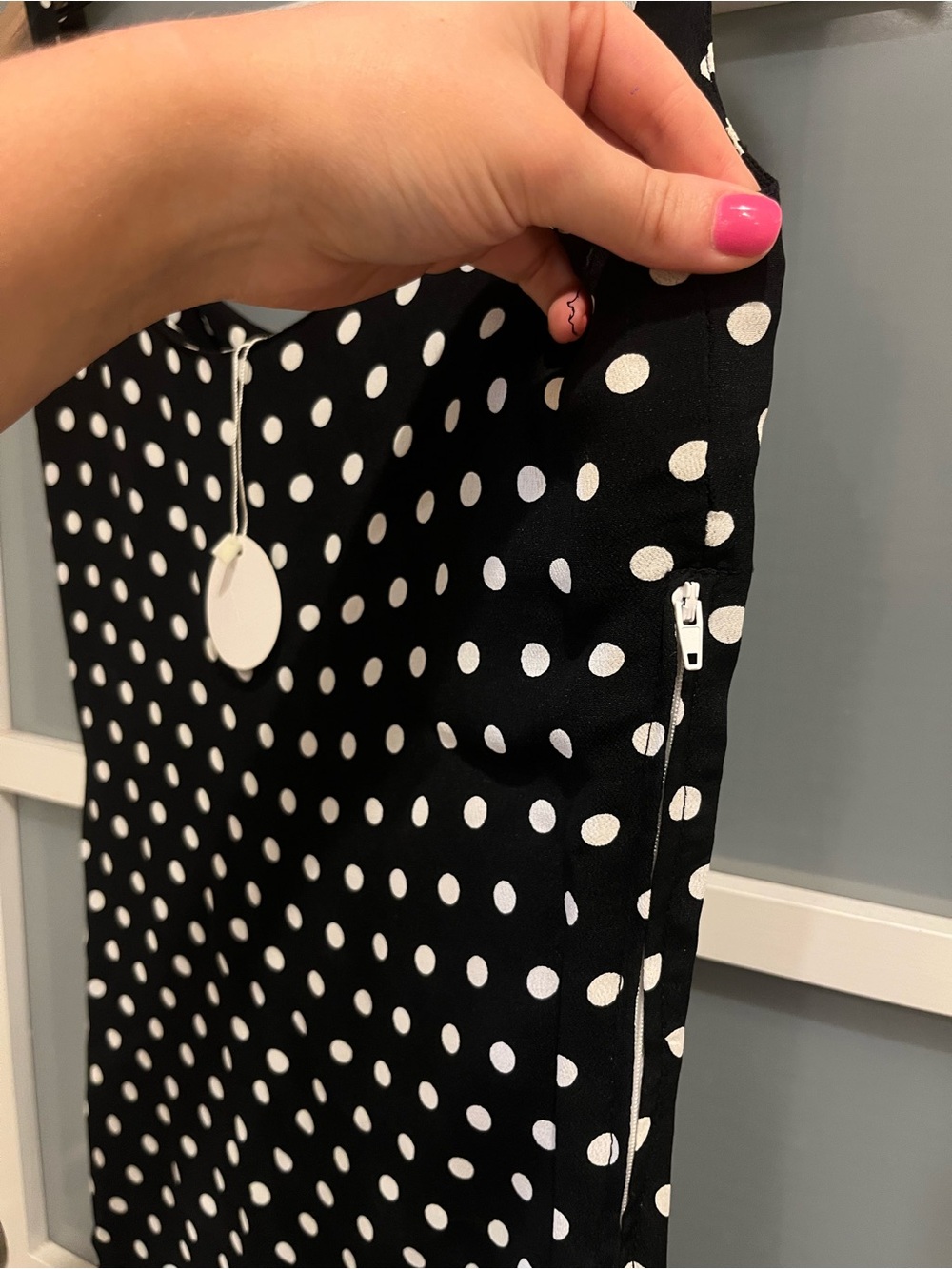 Clifford & Wills Vintage Black and White Polka Dot Dress - Picture 4 of 5